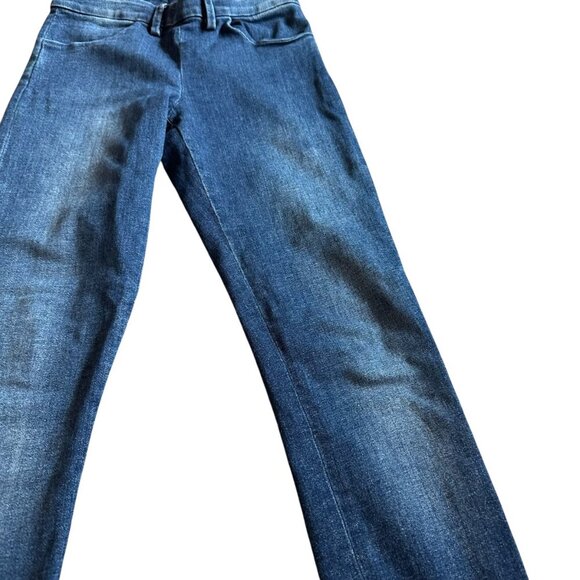 Acne Studios Skin Used Blue Skinny Jeans Dark Wash Zip Back Size 25 Women's - Picture 5 of 12